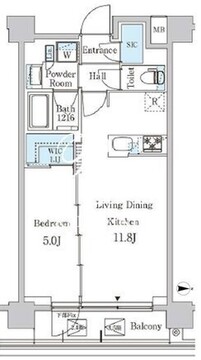 ジオエント中野弥生町 206 間取り図