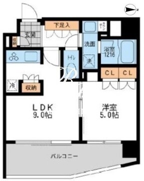 プライマル三軒茶屋 404 間取り図