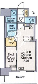 クレストコート門前仲町 1002 間取り図
