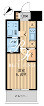 エコロジー潮見レジデンス 209 間取り図