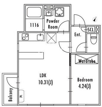 グランパセオ池尻大橋 201 間取り図