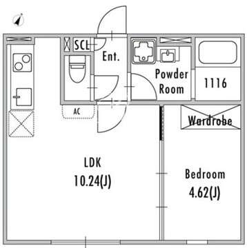 グランパセオ池尻大橋 202 間取り図