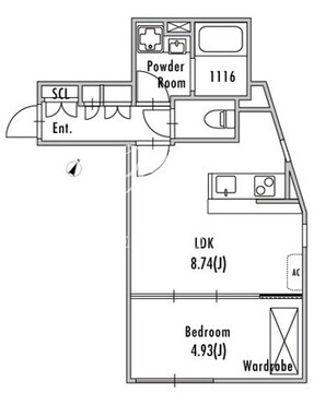 グランパセオ池尻大橋 204 間取り図