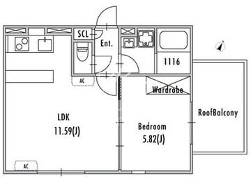 グランパセオ池尻大橋 402 間取り図