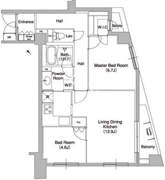 コンフォリア原宿 401 間取り図