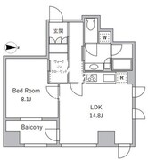 ラサンテ麹町 1002 間取り図