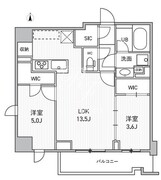 シーズンフラッツ両国サウス 102 間取り図