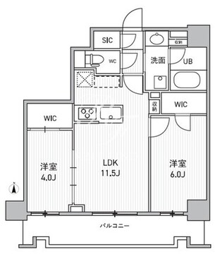 シーズンフラッツ両国サウス 202 間取り図