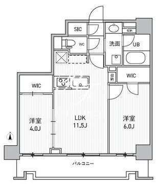 シーズンフラッツ両国サウス 402 間取り図