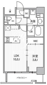シーズンフラッツ両国サウス 603 間取り図