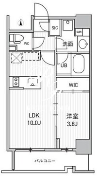 シーズンフラッツ両国サウス 803 間取り図
