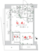 Kコート押上 501 間取り図