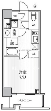 シーズンフラッツ両国サウス 404 間取り図