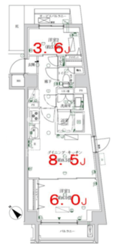 Kコート押上 504 間取り図