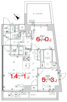 Kコート押上 603 間取り図