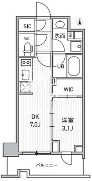 シーズンフラッツ両国サウス 206 間取り図