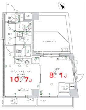 Kコート押上 702 間取り図