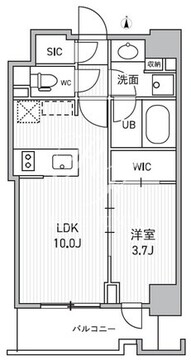 シーズンフラッツ両国サウス 207 間取り図