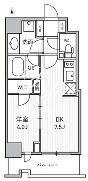 シーズンフラッツ両国サウス 208 間取り図