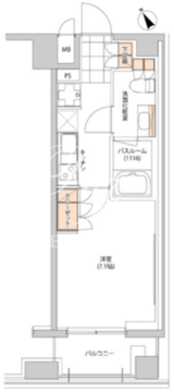 ヒューリック目白 801 間取り図