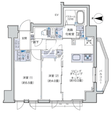 オーキッドレジデンス三ノ輪 502 間取り図