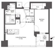 コンフォリア新中野 1013 間取り図