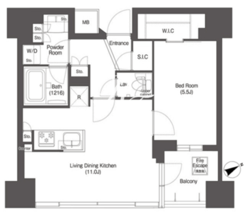 コンフォリア新中野 1013 間取り図