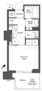 コンフォリア新中野 902 間取り図