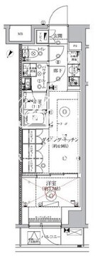 ジェノヴィア北池袋スカイガーデン 102 間取り図