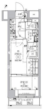 ジェノヴィア北池袋スカイガーデン 206 間取り図