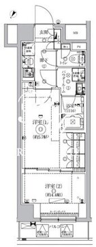 ジェノヴィア北池袋スカイガーデン 306 間取り図