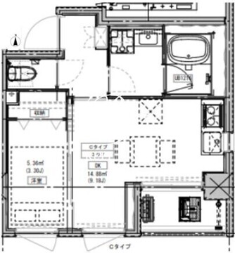 ルミーク北千住 307 間取り図