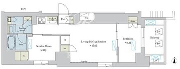 ブリリアイスト浅草 305 間取り図