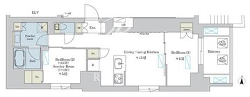 ブリリアイスト浅草 705 間取り図