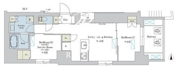 ブリリアイスト浅草 805 間取り図