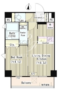 カーナ大井町 302 間取り図