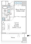 セントラルパークタワー・ラ・トゥール新宿 1225 間取り図
