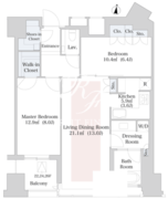 セントラルパークタワー・ラ・トゥール新宿 2514 間取り図