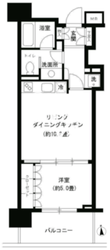 KDXレジデンス芝公園 1303 間取り図