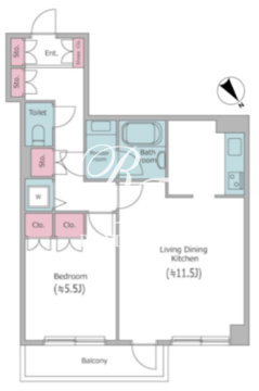 レジディア文京音羽 110 間取り図