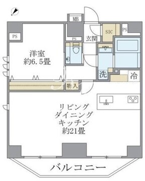ルネサンス赤坂プレミアムコート 1201 間取り図