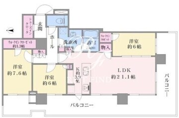 晴海フラッグ PARK-T-2104 間取り図