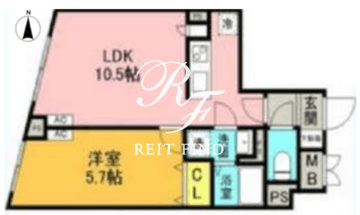 G.T.A.中野坂上 402 間取り図