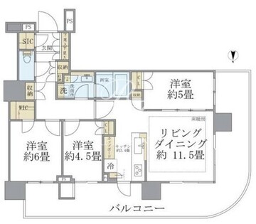 晴海フラッグ PARK-T-1201 間取り図