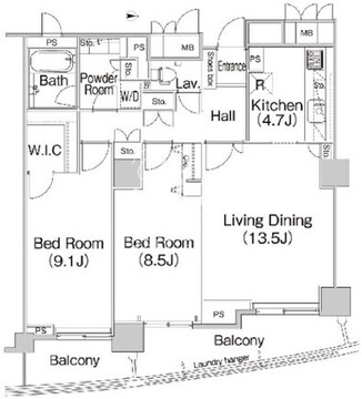 ミレニアムガーデンコート 1103 間取り図