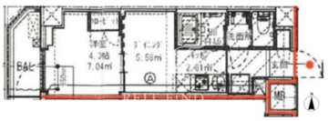 ハーモニーレジデンス高田馬場 507 間取り図