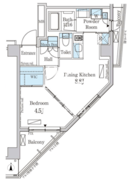 パークアクシス自由が丘テラス 201 間取り図