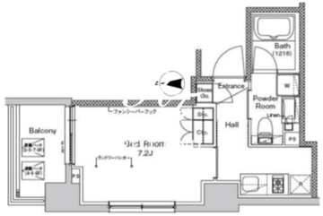 プラウドフラット門前仲町5 310 間取り図