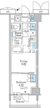 パークアクシス品川南大井パークフロント 535 間取り図
