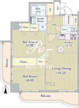 センテニアルタワー 702 間取り図